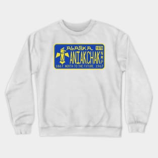 Aniakchak National Monument and Preserve license plate Crewneck Sweatshirt